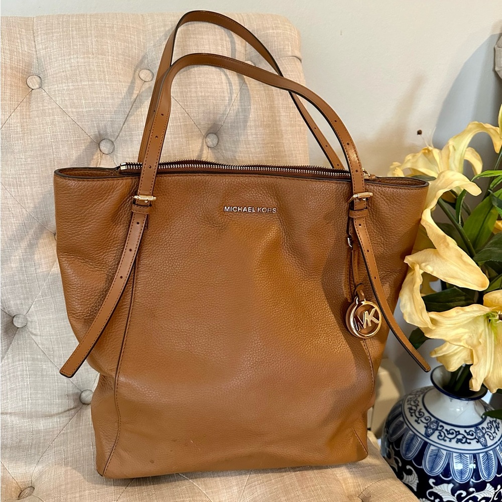 Michael kors Megan large leather tote Acron